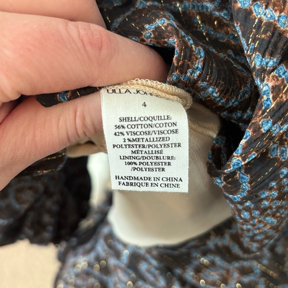 Ulla Johnson Leah Dress Moonstone One-Shoulder Ruffle Tiered Mini Size 4 - Picture 6 of 6